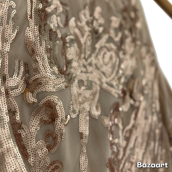 Aster Sequin Halter Dress Size Large - Picture 5 of 7